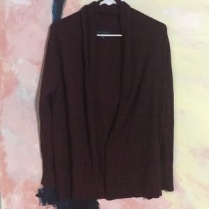BANANA REPUBLIC CARDIGAN PART CASHMERE M BURGUNDY
